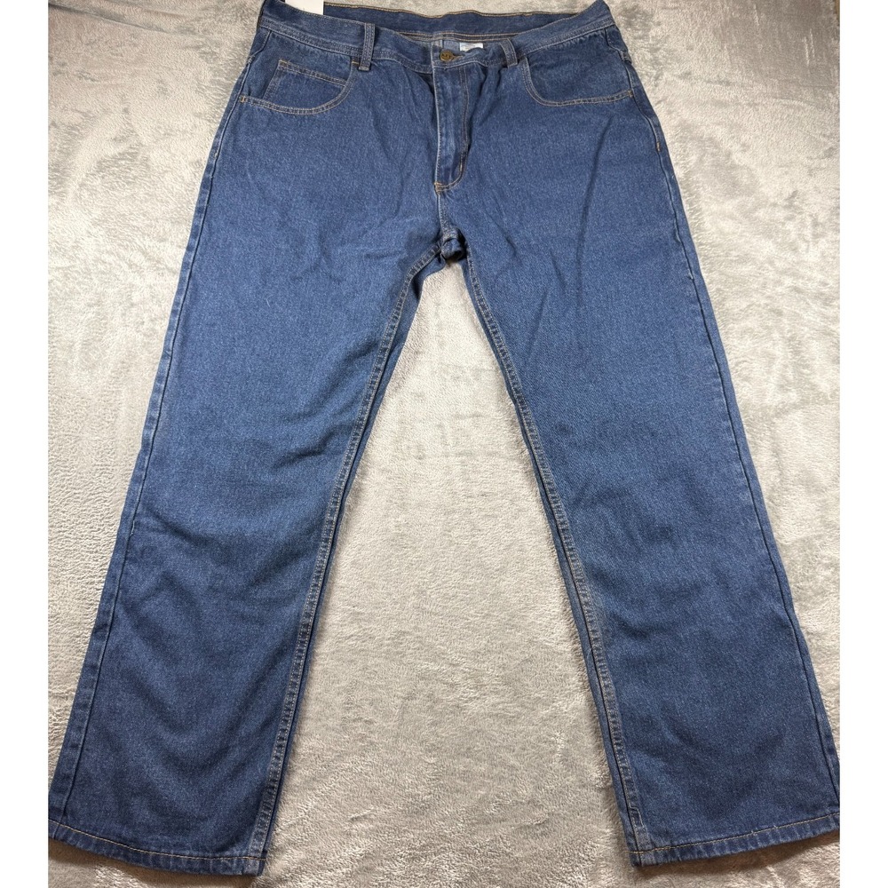 NWT Key Performance Comfort Relaxed Fit 5-Pocket Jeans 36x30 Men's Blue Denim